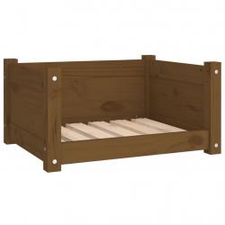 Lit pour chien panier canapé confortable 55,5 x 45,5 x 28 cm bois massif de pin marron 02_0042705