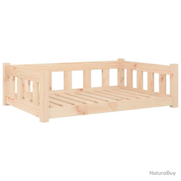 Lit pour chien panier canap confortable 95,5 x 65,5 x 28 cm bois de pin solide marron 02_0043028