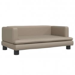 Lit pour chien panier canapé confortable cappuccino 80 x 45 x 30 cm similicuir marron 02_0043082