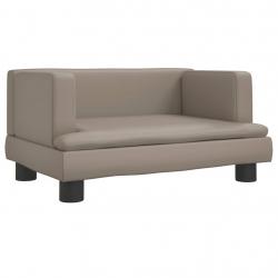 Lit pour chien panier canapé confortable cappuccino 60 x 40 x 30 cm similicuir marron 02_0043077