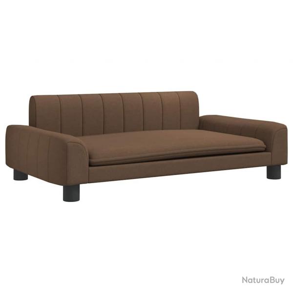 Lit pour chien panier canap confortable 90 x 53 x 30 cm tissu marron 02_0042990