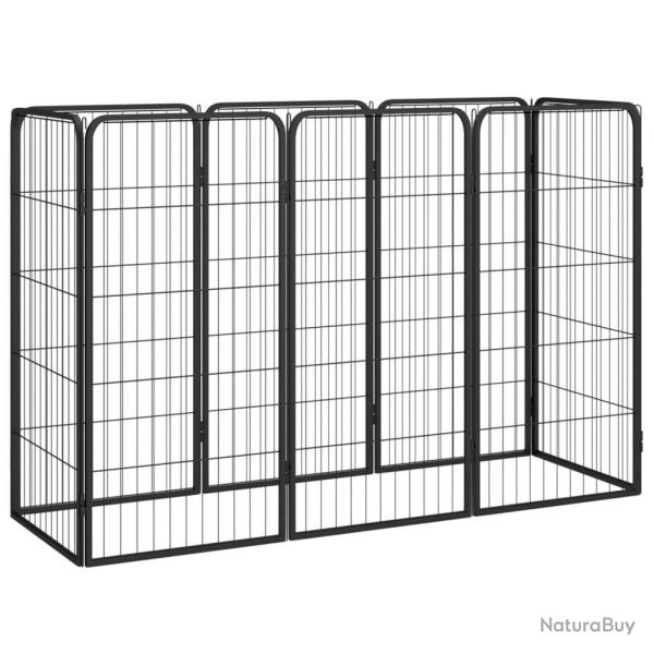 Parc pour chien 8 panneaux 50 x 100cm acier enduit de poudre noir 02_0043650