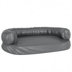 Lit pour chien panier canapé confortable ergonomique mousse 75 x 53 cm Similicuir gris 02_0043134