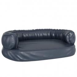 Lit pour chien panier canapé confortable ergonomique mousse foncé 75 x 53cm Similicuir Bleu 02_0043