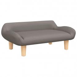 Lit pour chien panier canapé confortable taupe 70 x 40 x 24 cm tissu Taupe 02_0043201