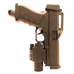 GS50 Étui Ceinture Tactique Manipulation Rapide et Confort Optimal BK (pistolet & lampe non inclus)