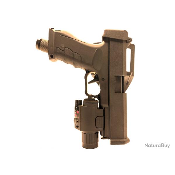 GS50 tui Ceinture Tactique Manipulation Rapide et Confort Optimal BK (pistolet & lampe non inclus)