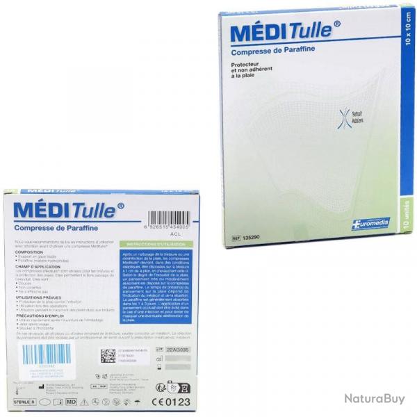 Compresses de paraffine MédiTulle 10x10 cm (lot de 10)