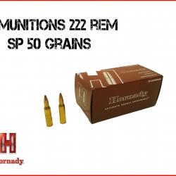 Cartouches à balle Hornady 222 Rem Spire Point
