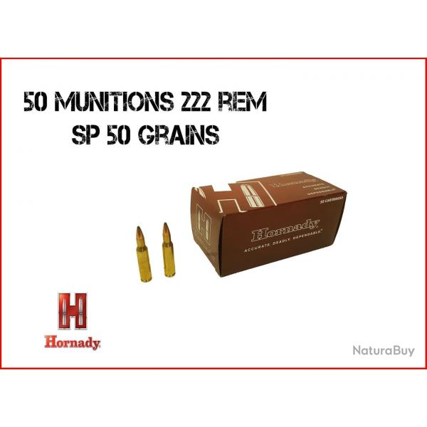 Cartouches  balle Hornady 222 Rem Spire Point
