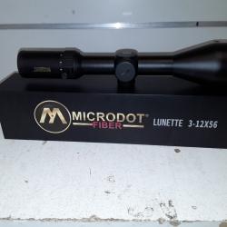 Lunette MICRODOT 3-12X56 fibre reticule lumineux