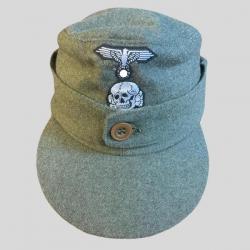 Casquette Allemande Waffen SS Feldgrau 1 bouton 57