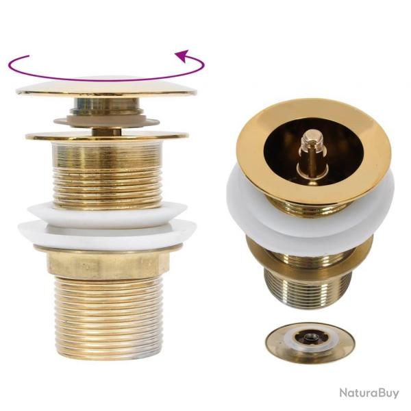 Drain  poussoir sans dbordement Dor 6,4x6,4x9,1 cm