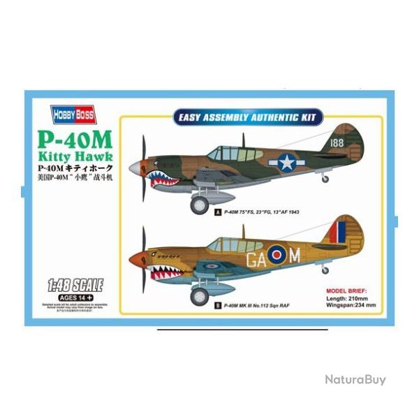 P-40E kitty hawk 1/48 | Hobby boss (0000 3953) - Maquette  monter