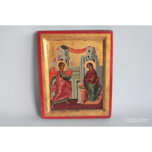 Icne orthodoxe peinte Annonciation Marie ange Gabriel