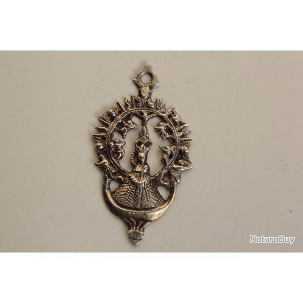 Ancien pendentif Mdaille religieuse argent