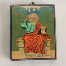 Ancien Icône orthodoxe bois peint Saint Jean l'évangéliste