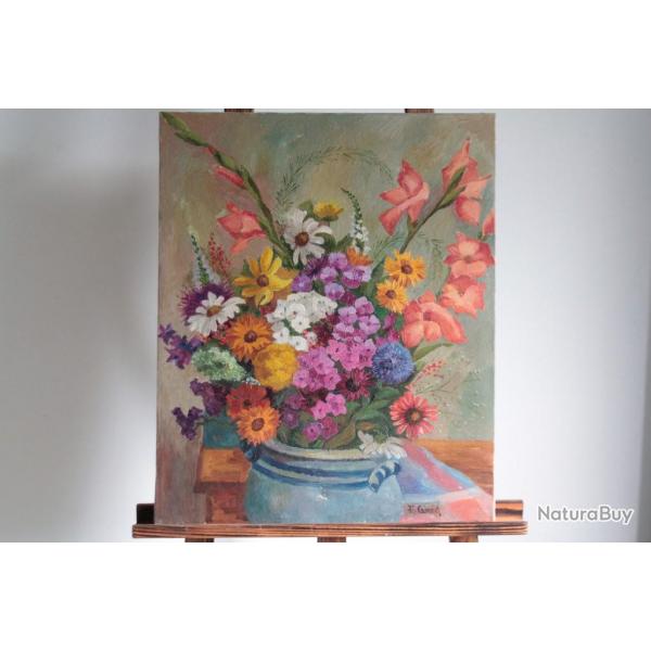 Tableau peinture Nature morte Bouquet de fleurs Alexandre GIROD