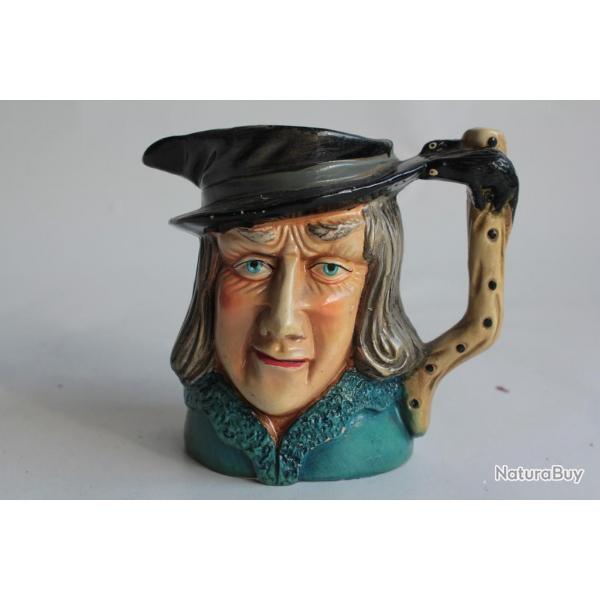 Pot  crme anthropomorphe cramique Toby jug