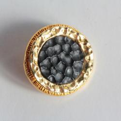 CHANEL Bouton métal doré vintage