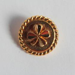 CHANEL Bouton métal doré vintage