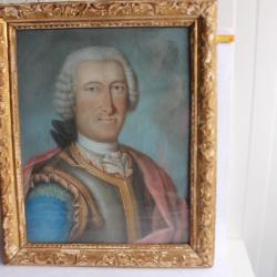 Tableau pastel sur toile Portrait d'un Gentilhomme XVIIIe
