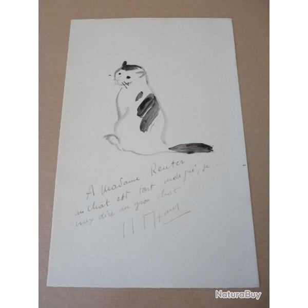 Dessin  l'encre Chat Jean-Jacques Mennet