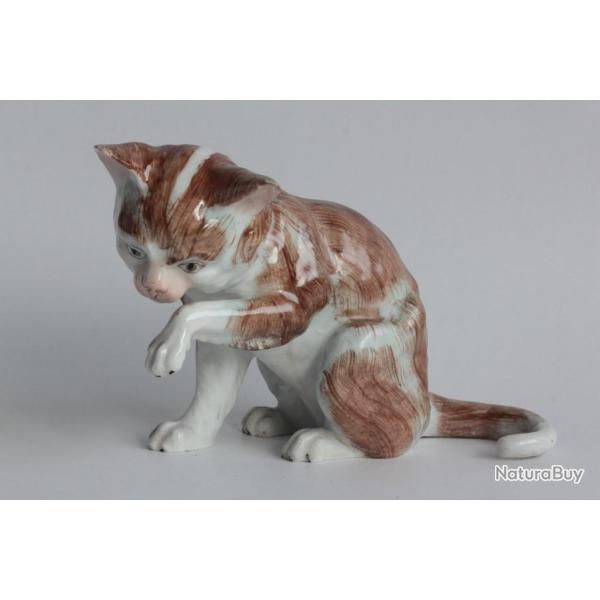 Chat porcelaine Dresden Carl Thieme