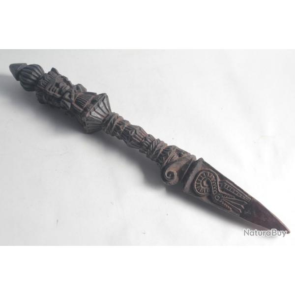Ancien Phurba Kilaya Vajrakila bois Rituel bouddhiste Npal