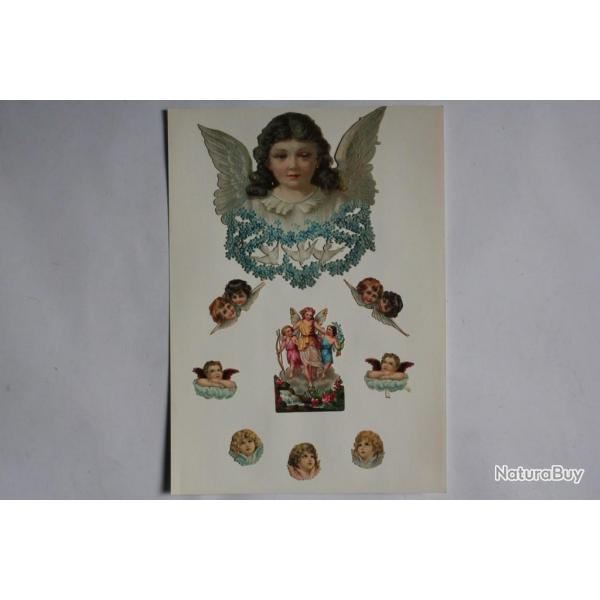 Images chromos gaufrs dcoups Angelots 1890