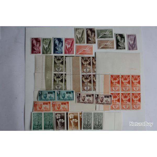 Timbres IFNI 1951-1954 srie compltes neufs