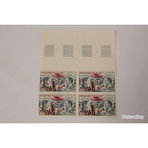 Timbres France bloc x4 poste arienne Aviateurs n48 neufs