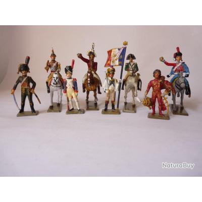 5 soldats CBG ou Plomb creux JF (Jouet Fondu) 5 français, 6 allem