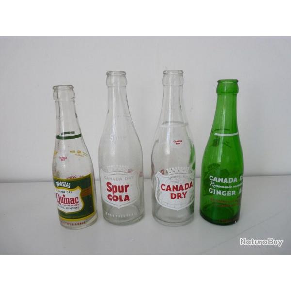 Quatre bouteilles 1950 CANADA DRY