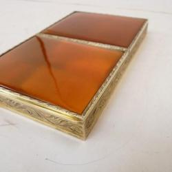 Boite argent vermeil a deux compartiments