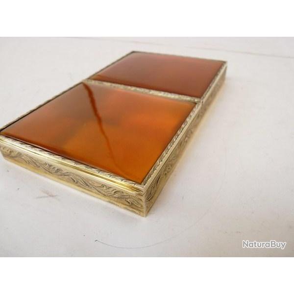 Boite argent vermeil a deux compartiments