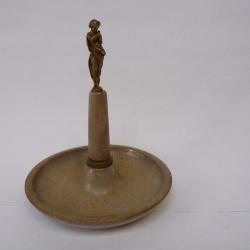 Baguier céramique Femme bronze Art déco