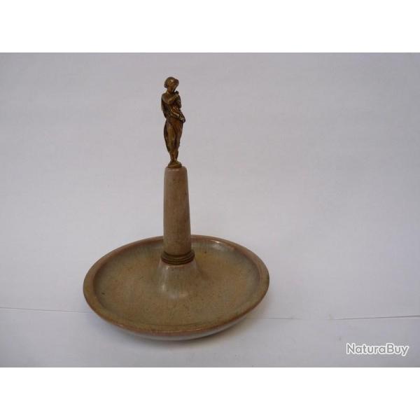 Baguier cramique Femme bronze Art dco