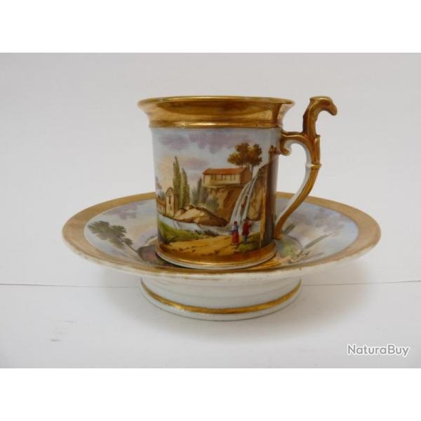 Tasse porcelaine XIXe sicle Style Empire art de la table