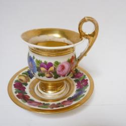 Tasse porcelaine XIXe siècle Style Empire art de la table