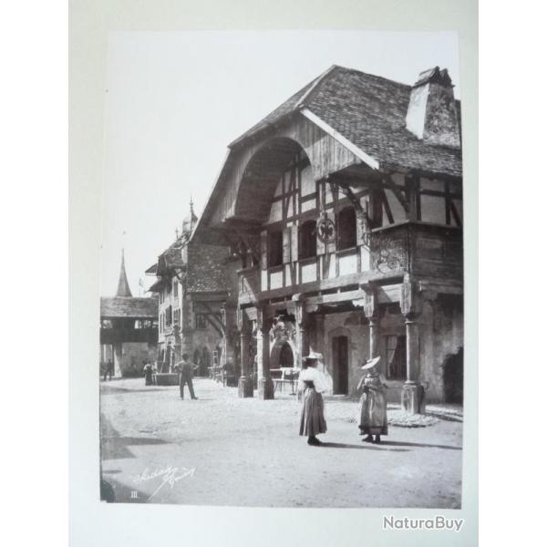 Photo Fred BOISSONNAS 1896 Devant les Commerces III Suisse