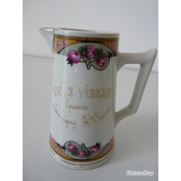 Pichet porcelaine Epicerie VIBERT Haute Savoie