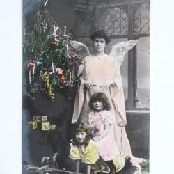 CPA Fantaisie Noël Ange GLCO 1020/1 Oranotypie ? Carte Postale