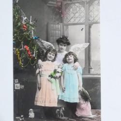 CPA Fantaisie Noël Ange GLCO 1020/5 Oranotypie ? Carte Postale