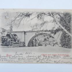 CPA Suisse Berne Bern obere und untere Nydeckbrücke 1900 Carte Postale