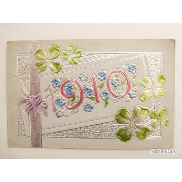 CPA illustre gaufre Bonne anne 1910