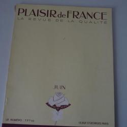 Revue Plaisir de France Juin 1938 N°45 Art Mode