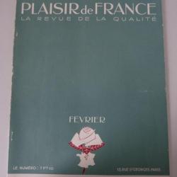 Revue Plaisir de France Février 1938 N°41 Art Mode