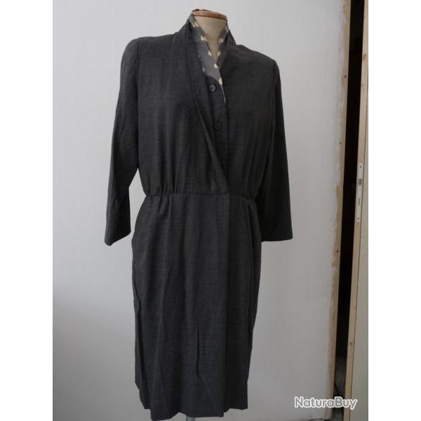 Robe AKRIS Grise Vtement Mode Vintage