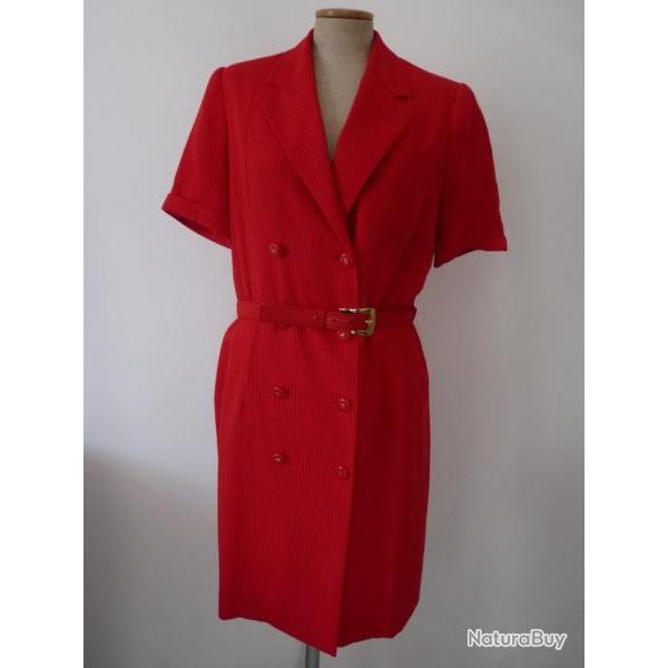 Robe Louis FERAUD Rouge T42 vintage